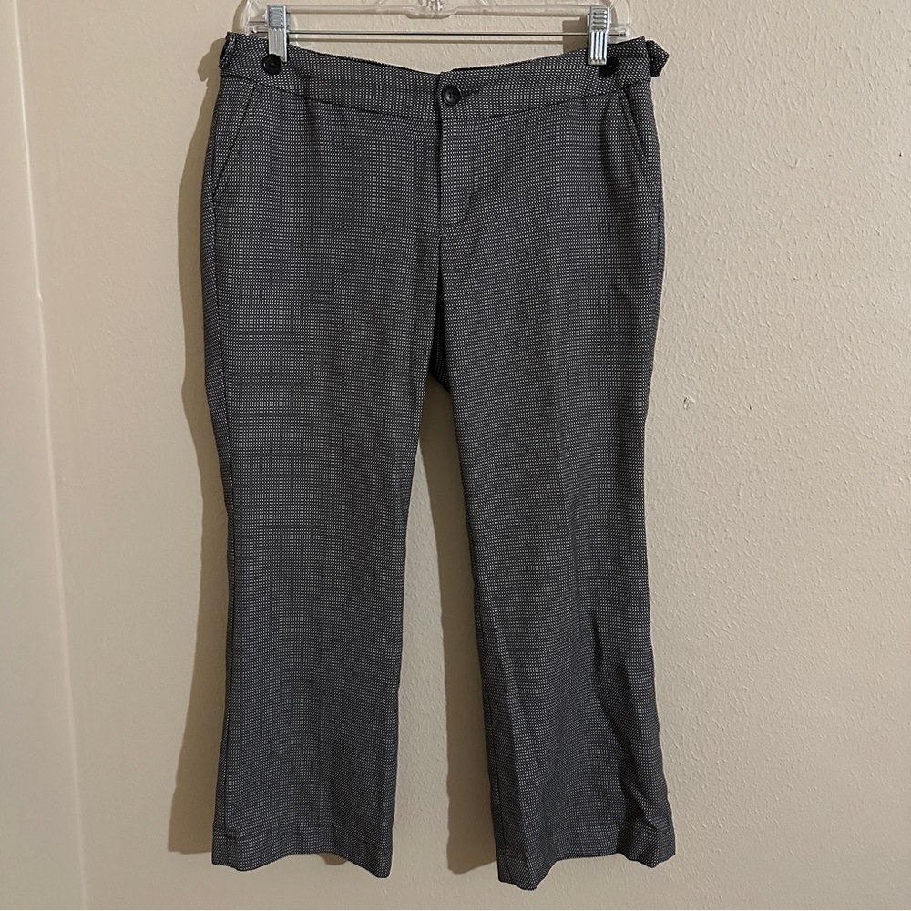 Banana Republic Womens Petites Size 6P Gray Striped Dress Pants Lined